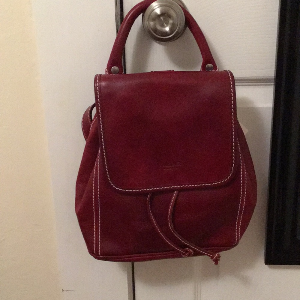 I Medici red leather backpack bag - Picture 1 of 6